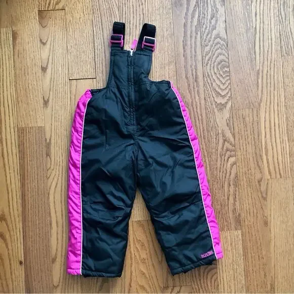 Pacific Trail Outdoor Black Pink  Snow Bib Baby Toddler Girl’s Size 2T or 24 MO - Picture 7 of 7